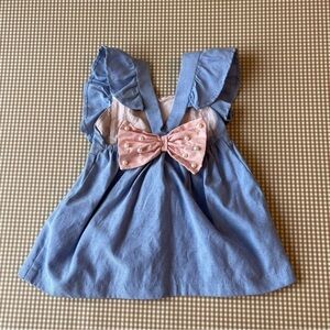 Spanish Pinafore dress w/bow and pearls. Size 2